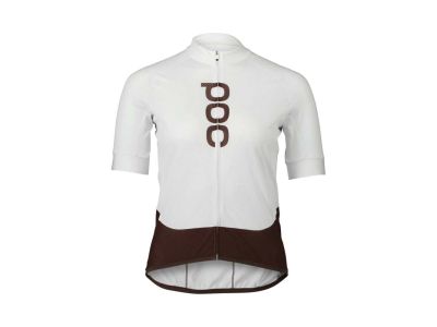 Koszulka rowerowa POC Essential Road z logo, uranowa czerń/wodorowa biel