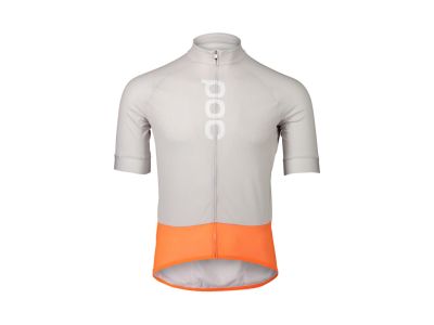 Koszulka rowerowa POC Essential Road z logo, cynkowo-pomarańczowa/granitowo-szara