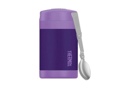 Thermos Children&#39;s thermos for food with a spoon, 470 ml, purple
