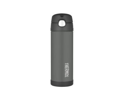 Termosz Gyermek termosz szívószállal, 470 ml, fekete
