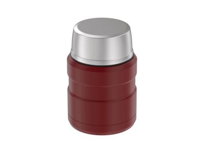 Termosz Termosz ételhez csészével és összecsukható kanállal, 470 ml, rusztikus piros