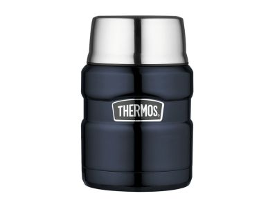 Thermoskanne Thermoskanne für Speisen mit Tasse und Klapplöffel, 470 ml, dunkelblau