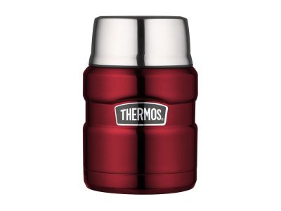 Thermoskanne Thermoskanne für Speisen mit Tasse und Klapplöffel, 470 ml, rot