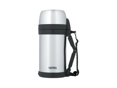 Thermoskanne Universelle Outdoor-Thermoskanne für Speisen und Getränke mit zwei Tretlagerschalen, 1,4 l, Edelstahl