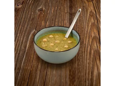 LYO FOOD Krémová pórková polévka s cibulí, sýrem Pecorino a cizrnou