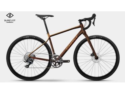 GHOST Asket AL 28 bicykel, brown/metallic light beige matt