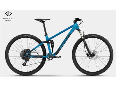 Bicicleta GHOST Kato FS 29, albastru mediu/negru metalic albastru mat