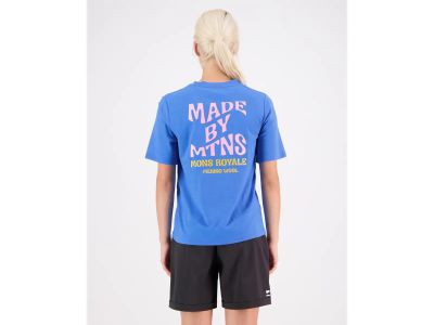 Mons Royale Icon Entspanntes Damen-T-Shirt, Trippy Pop Blue