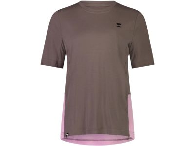 Damski t-shirt Mons Royale Tarn Merino Shift, pop-różowy/żelazny