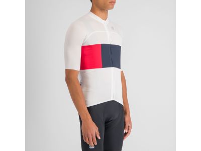 Koszulka rowerowa Sportful SNAP w kolorze białym/galaktycznym niebieskim/czerwonym