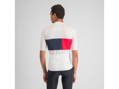 Koszulka rowerowa Sportful SNAP w kolorze białym/galaktycznym niebieskim/czerwonym