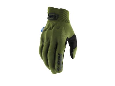100% COGNITO SMART SHOCK gloves, army green