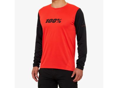 100% koszulka rowerowa RIDECAMP, czerwono-czarna