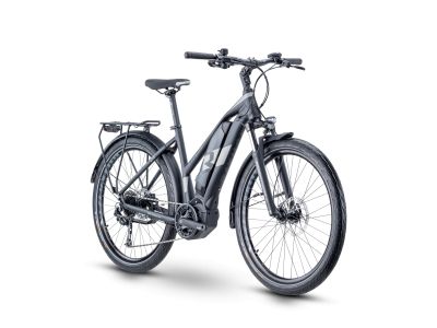 Bicicleta electrica dama Raymon TourRay E 3.0 Lady 27.5, negru/gri mat