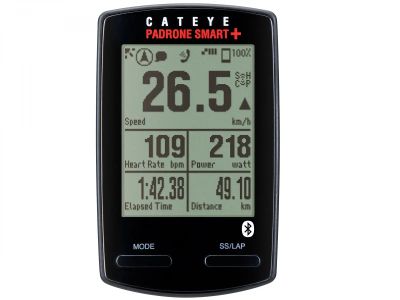 Cateye Padrone Smart+ SC100B tachometer, čierna