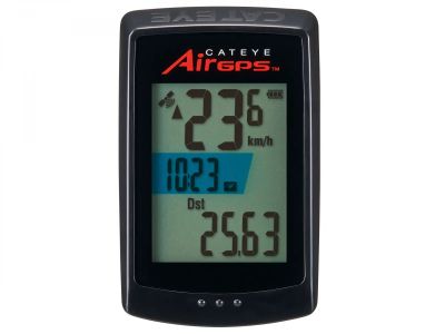 Cateye AirGPS GPS100 cyklopočítač, čierna