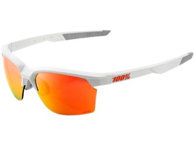 100% SPORTCOUPE glasses, soft tact white/HiPER red multilayer mirror lens