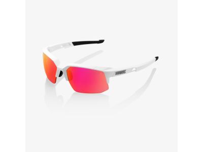 100 % SPEEDCOUPE-Brille, Soft Tact Off White/Purple Multilayer Mirror Lens