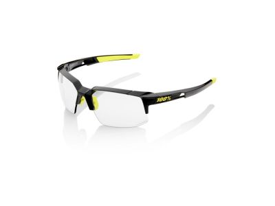100 % SPEEDCOUPE-Brille, glänzend schwarz/photochrome Gläser