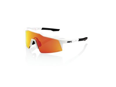 Ochelari 100% SPEEDCRAFT SL, aspect moale, alb-gălbui/oglindă multistrat roșie HiPER