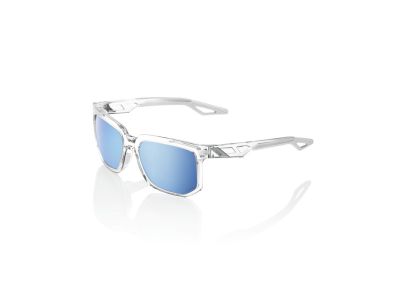 100% CENTRIC glasses, Polished Crystal Haze/HiPER Blue Multilayer Mirror Lens