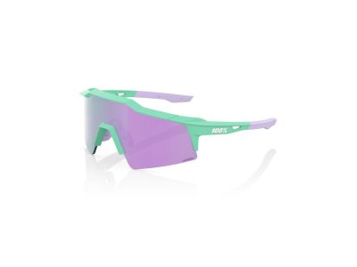 100 % SPEEDCRAFT SL-Brille, Soft Tact Mint/HiPER Lavender Mirror-Gläser