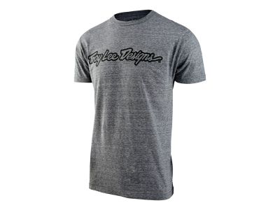 Troy Lee Designs Signature T-Shirt, Vintage Snow HTR