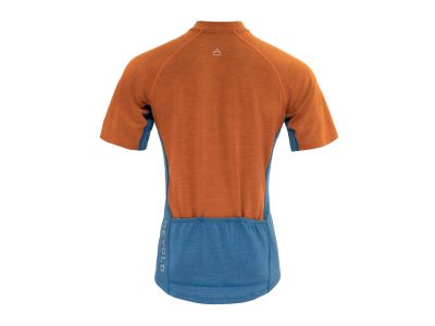 Koszulka rowerowa Devold Standal Merino Tee Zip Neck, niebieska