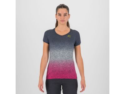 Tricou dama Karpos PRATO PIAZZA, albastru insinuare/ombre