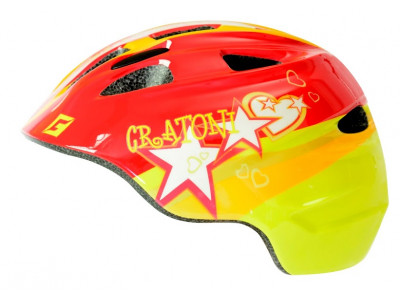 CRATONI Akino STAR Helm rot-gelb glänzend