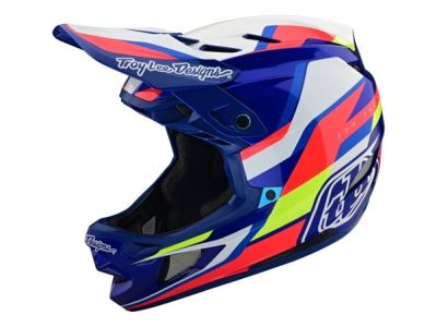 Troy Lee Designs D4 COMPOSITE MIPS helmet, omega white/blue