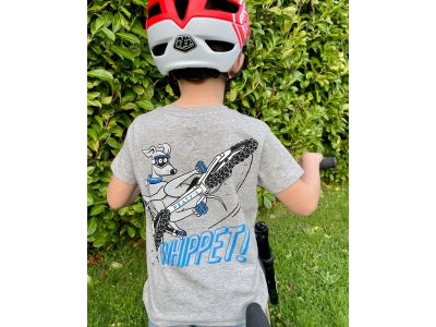 TEE Z KRÓTKIM RĘKAWEM Peaty&#39;s KIDSWEAR - WHIPPET / SZARY (PKW-TEE-WHP-GRY)