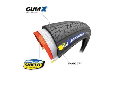 Michelin Power Adventure V2 700x36C Competition Line GUM-X TS tire, TLR, Kevlar