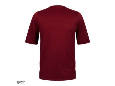 Tricou Isadore Merino After Ride, cabernet