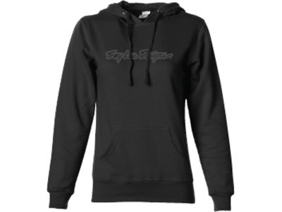Troy Lee Designs Signature női pulóver, fekete/fényvisszaverő ezüst