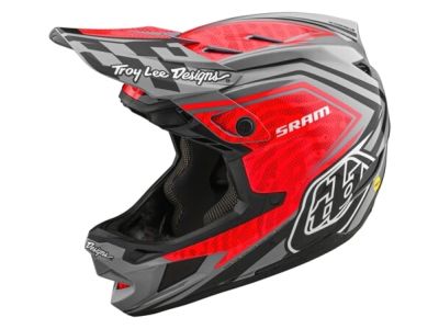 Casca Troy Lee Designs D4 CARBON MIPS, rosie/neagra