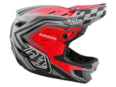 Casca Troy Lee Designs D4 CARBON MIPS, rosie/neagra