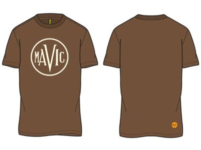 T-shirt z logo Mavic Heritage, brązowy