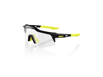 Okulary 100% SPEEDCRAFT XS, błyszcząca czarna/fotochromeowa soczewka