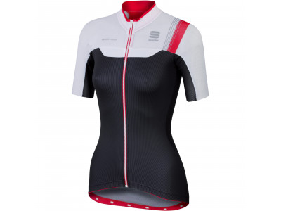 Damska koszulka rowerowa Sportful BodyFit Pro w kolorze różowo-czarna/białam