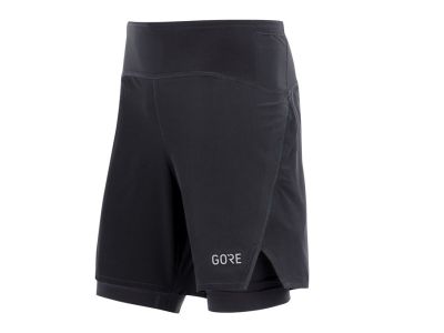 Pantaloni scurți GOREWEAR R7 2 în 1, negru