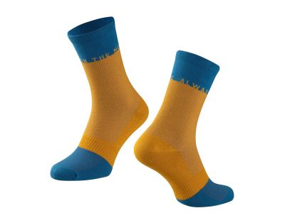 FORCE Move ponožky, žltá/modrá