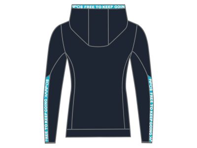 Karpos Easyfrizz női pulóver, sötétkék/türkiz