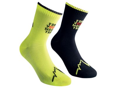 La Sportiva FOR YOUR MOUNTAIN SOCKS șosete, negru/neon