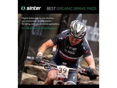 Sinter Shimano B Type brzdové destičky, organické, červená