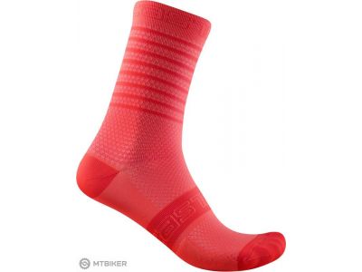 Castelli SUPERLEGGERA W12 dámské ponožky, zářivá růžová