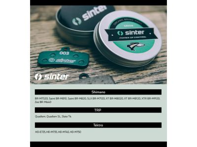 Sinter Shimano D Type brake pads, organic, green