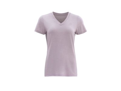 Devold Hareid Merino 200 Tee V-neck női póló, orchidea