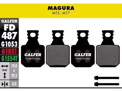 Galfer Standard MAGURA MT5/MT7 FD487G1053 brzdové platničky, semi-metlické