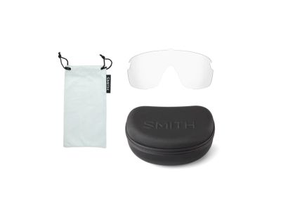 Smith Bobcat glasses, matte amethyst + chromapop opal mirror lens